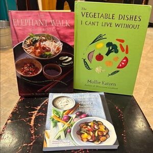Cookbooks..Elephant Walk, Fermented Foods, Vegetable Dishes I Can’t Live Without